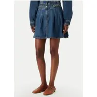 Tommy Hilfiger Pleated Skirt Cam Mid Rw - Blue - XL