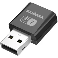 Edimax EW-7822UN7, Langaton, USB, WLAN, Wi-Fi 7 (802.11be), 2880 Mbit/s, Musta