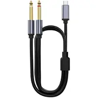 INF Type-C - kaksois 6.5mm äänikaapeli (digitaalinen) - Korkealaatuinen äänensiirto 1 m