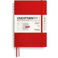 Adlibris Kalenteri Weekly Planner &amp; Notebook 2027 A5 Soft Cover Cherry