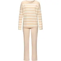 s.Oliver Pyjama beige / valkoinen