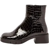 Art for woman. 112841301003_001 Leather Ankle Boots 1284 Warsaw black (42), 3 to 5 cm, Zip, Casual