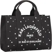 Karl Lagerfeld Ostoskassi 'Rue St-Guillaume' musta / valkoinen