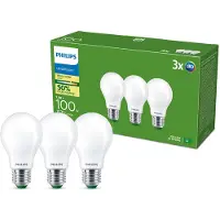 Philips LED-lamppu Ultra Efficient A60 7,3W/827 (100W) Frosted 3-pack E27