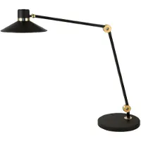 FABAS LUCE Led pöytävalaisin Panarea, himmennettävä, Musta, Työhuone/toimisto, Metalli, Moderni