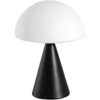 FABAS LUCE Led pöytävalaisin Blip, himmennettävä, Musta, Olohuone/ruokailutila, Lasi, Moderni