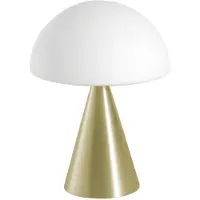 FABAS LUCE Led pöytävalaisin Blip, himmennettävä, Messinki/kulta, Olohuone/ruokailutila, Lasi, Moderni