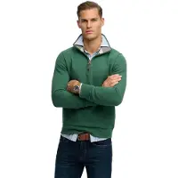 Superdry for man. M2014535A Essential Pique Half Zip Sweatshirt green (S), Casual, Cotton