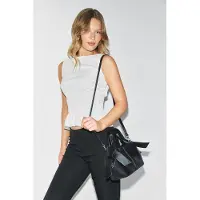 Gina Tricot  - Top handle detail bag - käsilaukut - Musta - ONESIZE - Naiset