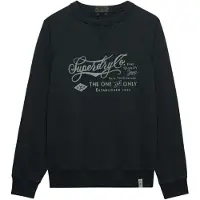 Superdry for man. M2014474A Merchant Vintage Print navy sweatshirt (L), Casual, Cotton