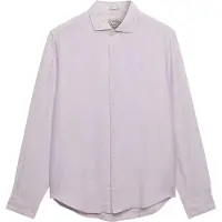 Superdry for man. M4011103A Shirt Riviera Linen lilac (L), Casual, Purple, Long sleeve