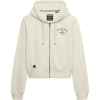 Superdry for woman. W2012613A Athletic Relaxed Crop Sweatshirt off-white (M), Casual, Sport, Cotton