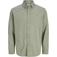 Jack & Jones Jjesummer Linen Blend Shirt L/S Sn - Green - XXL