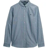 Superdry for man. M4011037A Classic Oxford shirt green (L), Casual, Cotton, Long sleeve