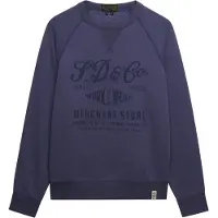 Superdry for man. M2014474A Merchant Vintage Print navy sweatshirt (M), Casual, Cotton