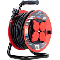 Montis+ PROFESSIONAL jatkojohto MT105-30 4x2p+Z IP44 16A 3680W 3x1.5 30m musta