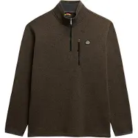 Superdry for man. M2014257A Storm Fleece Half Zip Sweater brown (S), Casual, Polyester, Long sleeve