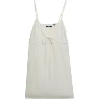Superdry for woman. W8011958A Mino Textura dress off-white off-white (L), Casual, Cotton, Sleeveless / Straps