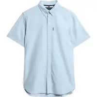 Superdry for man. M4010944A Blue Oxford shirt (L), Casual, Cotton, Short sleeve