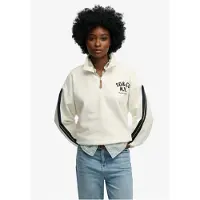 Superdry for woman. W2012593A Country Club Applique beige sweatshirt (XL), Casual, Cotton