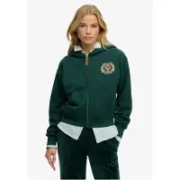 Superdry for woman. W2012590A Country Club Ziphood green (XXS), Casual, Cotton