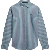 Superdry for woman. W4010565A Slim fit oxford shirt blue (L), Casual, Cotton, Long sleeve