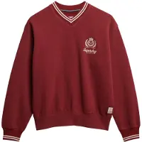 Superdry for woman. W2012379A Red Country Club Loose Sweatshirt (S), Casual, Cotton, Long sleeve