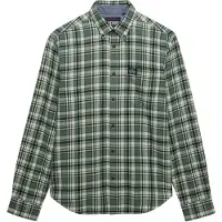 Superdry for man. M4011047A Green Lumberjack Shirt (XXL), Casual, Cotton, Long sleeve