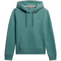 Superdry for woman. W2012180A Essential Logo turquoise hooded top (XL), Casual, Green, Cotton