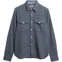 Superdry for man. M4011019A Merchant Heavy Flannel Shirt blue (M), Casual, Cotton, Long sleeve