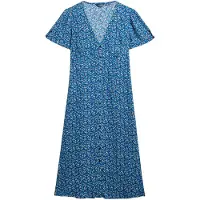 Superdry Print Button Tea Lyhythihainen Midi-mekko