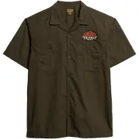 Superdry for man. M4010939A Mechanic green shirt (S), Casual, Cotton, Short sleeve