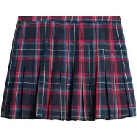 Superdry for woman. W7210332A Mid-waisted navy check mini skirt (S), Casual, Polyester