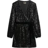 Superdry Sequin Velvet Pitkähihainen Lyhyt Mekko