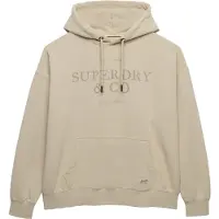 Superdry for woman. W2012691A Luxe Casual Relaxed beige hooded jumper (M), Cotton