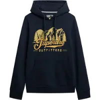 Superdry for man. M2014357A Navy blue Outfitters hoodie (M), Casual, Cotton, Long sleeve