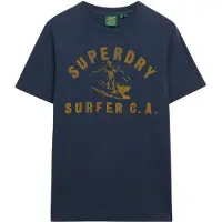 Superdry for man. M1012134A Relaxed navy T-shirt (XXL), Casual, Cotton, Short sleeve