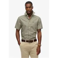 Superdry for man. M4011093A City Cotton Linen shirt green (L), Casual, Short sleeve