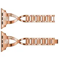 Mtp Products Apple Watch (38/40/SE/41/42 mm) - naisten rannekoru, timantti ja teräs - ruusukulta