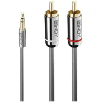 Lindy 35332, 3.5mm, Uros, 2 x RCA, Uros, 0,5 m, Antrasiitti