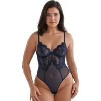 Nortie Moments Ines Night Blue Tummansininen Pitsibody - Blue - XL
