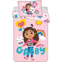 Gabby's Dollhouse vuodevaatesetti, 100×135 cm, 40×60 cm