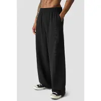 ICANIWILL Grit Wide Trousers Stonewashed Black