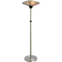 NSH Nordic Terassilämmitin Lattiamalli Säädettävällä Jalalla 900/1200/2100 W, Ha, Hopea