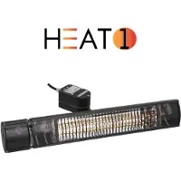 HEAT1 Terassilämmitin Eco Plus-line 2000 W, Oskilloiva, Musta