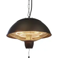 NSH Nordic Terassilämmitin, Ripustettava Malli, Musta 600/1500 W Ha