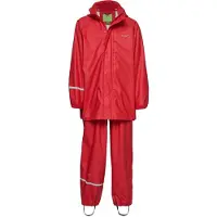 CeLaVi Basic Rainwear Set -Solid Pu - Red - 68-74