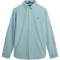 Superdry for man. M4011037A Classic Oxford blue shirt (M), Casual, Cotton, Long sleeve