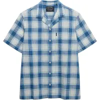 Superdry for man. M4011139A Cabana Check Shirt blue (M), Casual, Cotton, Short sleeve