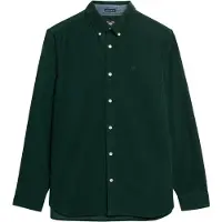 Superdry for man. M4011044A Classic Needle Cord shirt green (XXL), Casual, Cotton, Long sleeve
